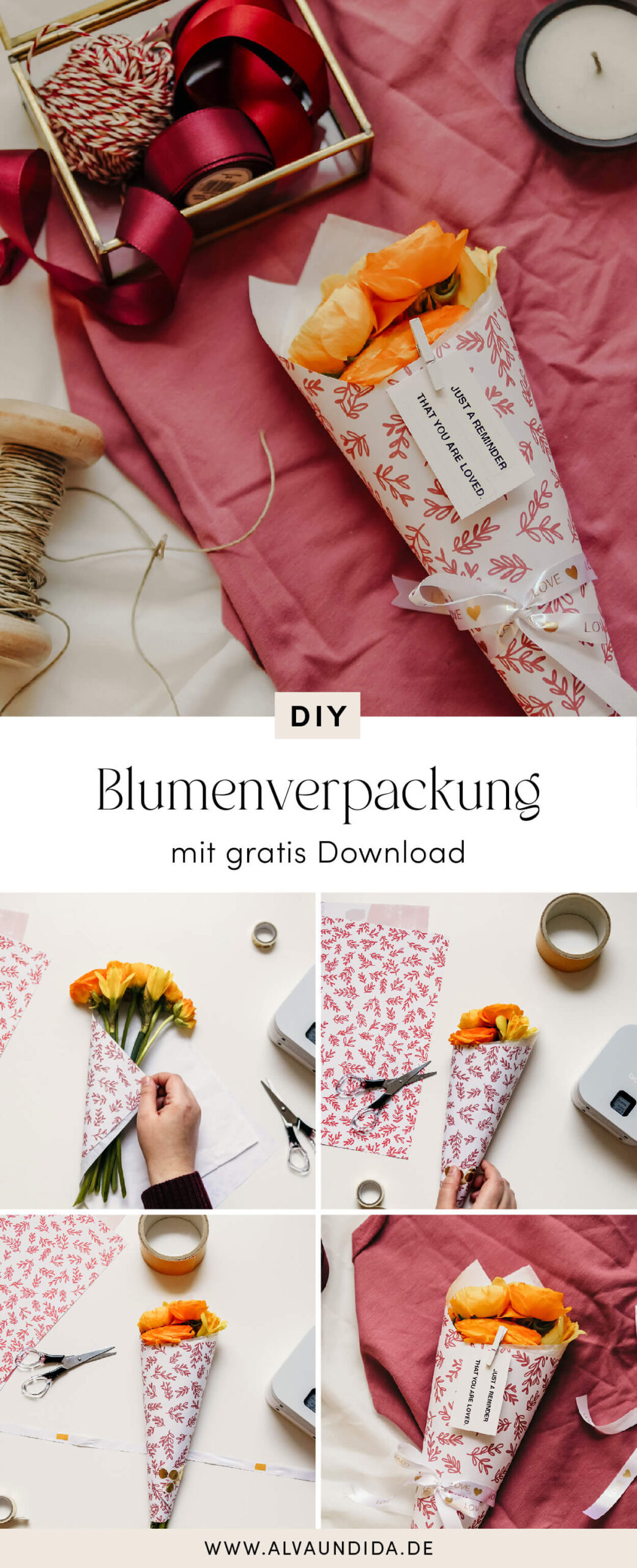 Alva & Ida - DIY Blog, Nachhaltigkeit, Slow living - Blumenverpackung selber machen